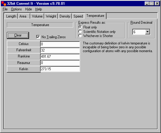 Screenshot of 32bit Convert It 10.12.01