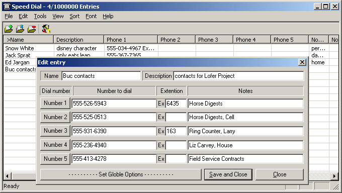This computer speed dial software program makes dialing the phone easy quick Screen Shot