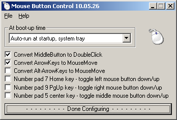 Mouse Button Control screenshot.